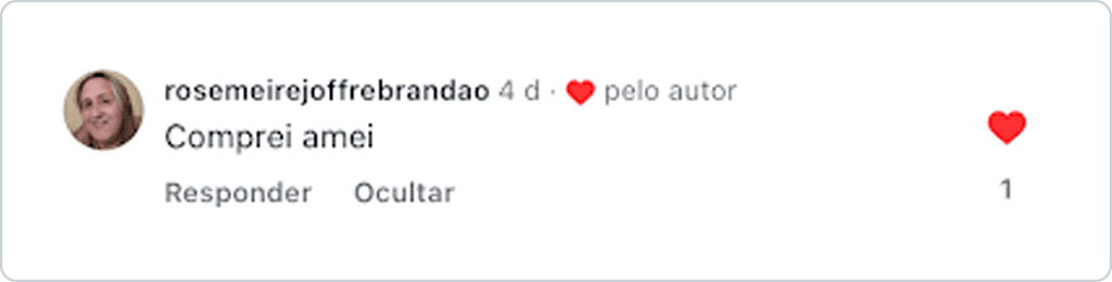 Depoimento de cliente satisfeito