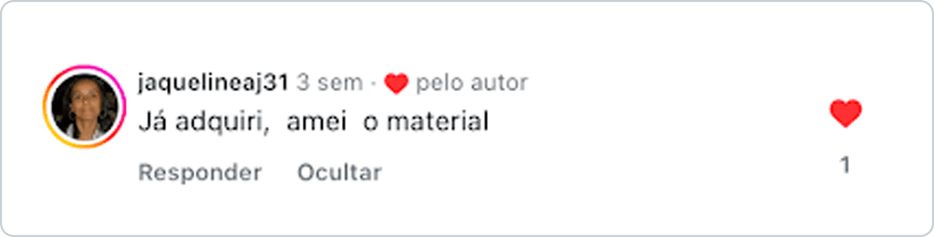 Depoimento de cliente satisfeito